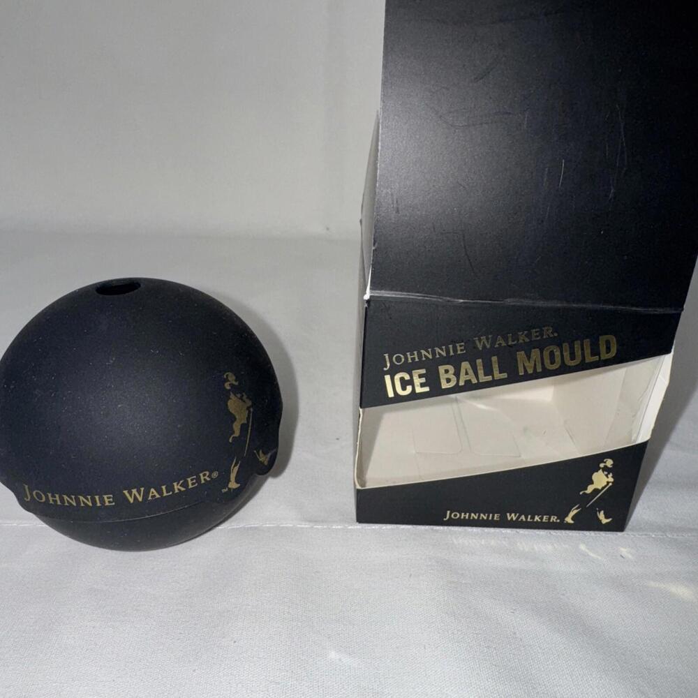 Johnnie Walker Ice Ball Mould Black new rare 65x55mm 2012 large sphere Big Bold